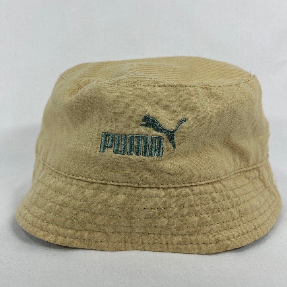 Puma Kids Tan Embroidered Logo Bucket Hat – Streetwear Sun Cap
